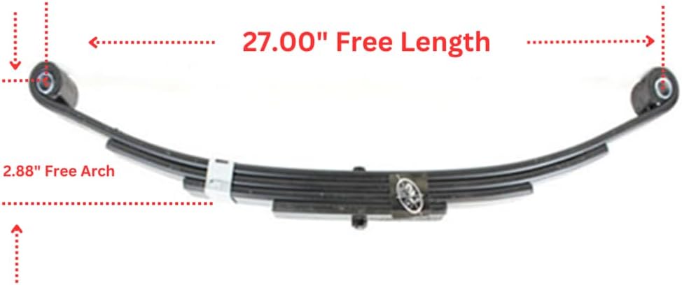 SOUTHWEST WHEEL 4 Leaf 27" 2,100 lbs Double Eye Trailer Leaf Spring