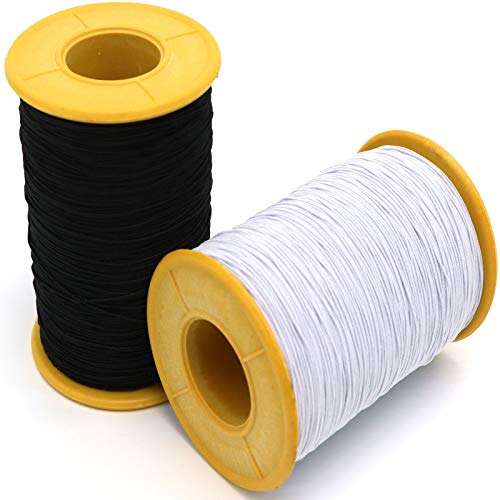 2 Rolle Perlen Faden Elastische Kordel Rund Perlenschnur 100 m Lang und 0,5 mm Breit Wird für Die Herstellung von Armbändern, Kunsthandwerk und Halsketten Verwendet Cover