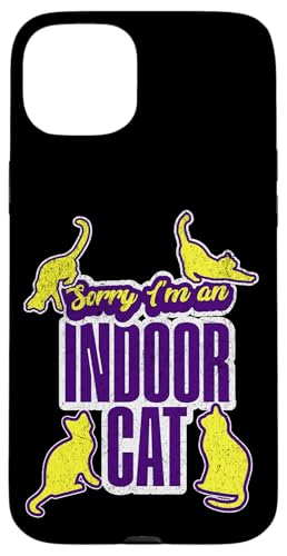 Sorry I'm Indoor Cat Funny Inrovert Says for Cat Lovers X}zP[X iPhone 15 Plus p