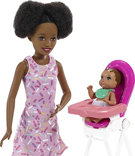Barbie Skipper Babysitters Inc. Dolls & Playset With Babysitting Skipper Doll, Color-Change Baby Doll, High Chair & Party-Themed Accessories For Kids 3 To 7 Years Old #TOP4