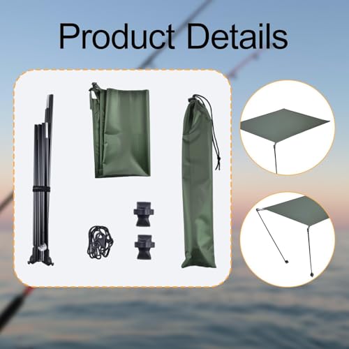 Abri pour Chaise de Camping Vert kowaku Matériel Pliable Portable - 4