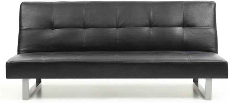 Glory Furniture Chroma Faux Leather Sleeper Sofa in Black