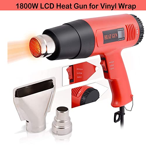 Ehdis Vinyl Wrap Tool Kit Window Tinting Tools With Heat Gun Vinyl Squeegee Razor Scraper Knife Cutter Headlight Tinting Film Application Removal Tool (52Pcs) #TOP1