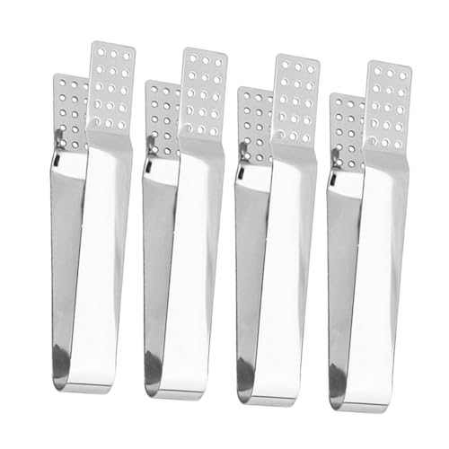 Cabilock Infusor De Té Pinza Para Alimentos Acero Inoxidable 4 Pinzas Multifuncional Diseño Anti-quemaduras