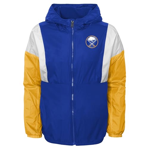 Outerstuff NHL Buffalo Sabres Boys Youth Hooded Stadium Wind Breaker Jacket, X-Large (20)