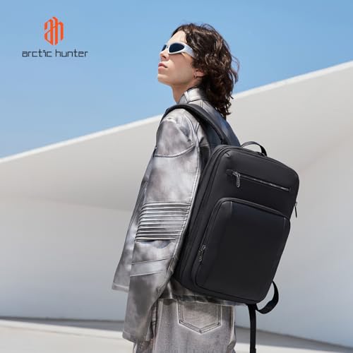 Image of Arctic Hunter 25L Expandable Laptop Backpack for Men | Slim Office Business Backpack for 15.6 Inch Laptop | Water Resistant Travel & Daily Commute Bag