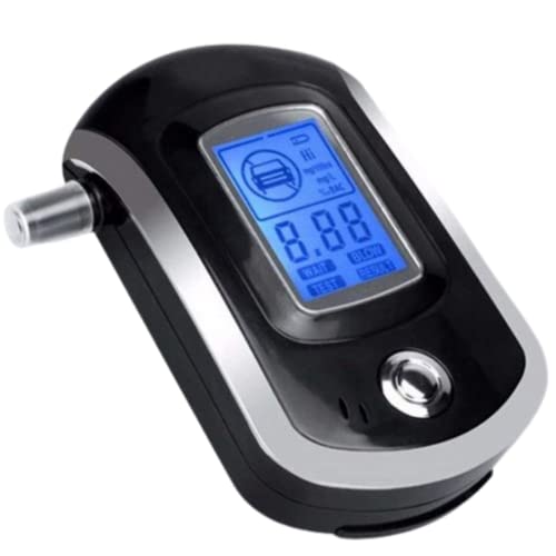 Image of E-20 Alcohol Breath Tester | Professional Digital Breathalyser with LCD Display | High-Precision Alcohol Detector | 5 Replaceable Mouthpieces | Sound Beep Alert | Personal & Professional Use