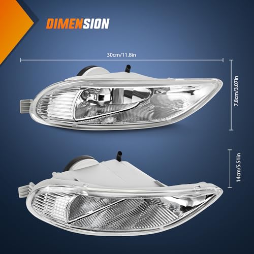 Image of Nilight Fog Light Assembly Compatible with 2002 2003 2004 Toyota Camry 2005 2006 2007 2008 Toyota Corolla 2002 2003 2004 Toyota Camry Fog Lamps Replacement Clear Lens with 9006 12V 55W Bulbs