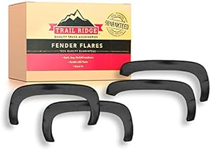 Trail Ridge Fender Flare Kit Rugged Style Smooth Black Set for Chevy GMC Truck