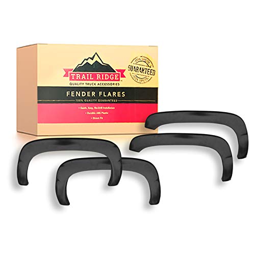 Trail Ridge Fender Flare Kit Rugged Style Smooth Black Set for Chevy GMC Truck