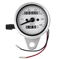 TAKEGAWA スピードメーター　140 km/h YAMAHA バイク用 機械式 LED ミニ スピードメーター 140km/h