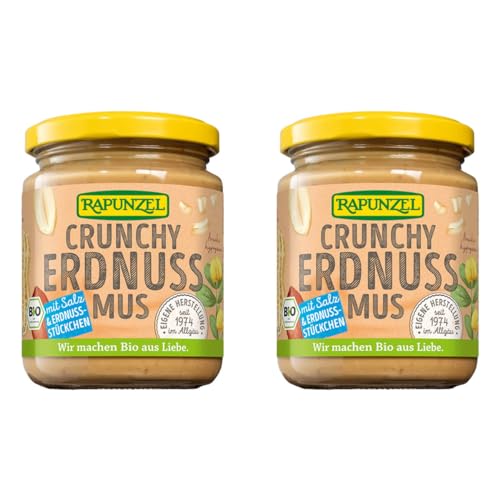 Rapunzel Bio Erdnussmus Crunchy mit Salz (2 x 250 gr)