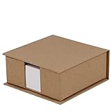 Rössler SOHO Zettelkasten | Notizzettel-Box | Schreibtisch-Organizer | Büro-Zubehör | Schreibtisch Deko | Homeoffice Ausstattung | 110x46x110mm | 1 Stück | Farbe: Braun | Kraft