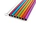2USS 8Pcs 8.5 inchs Metal Aluminum Drinking Straws, Rainbow Colorful Straws 20oz Tumblers Rumblers Cold Beverage, One sack bag.