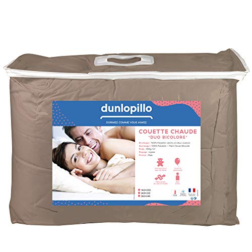 Dunlopillo - Edredón, Topo y Beige, 220 x 240 cm