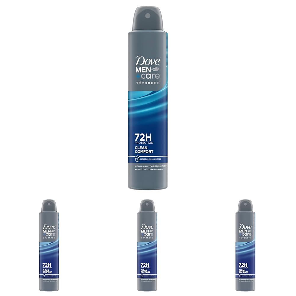Dove Men+Care Advanced Clean Comfort Anti-Perspirant Aerosol Deodorant Spray with Anti-Odour technology & ¼ moisturising cream for 72 hour protection against sweat and odour 200 ml — view 10