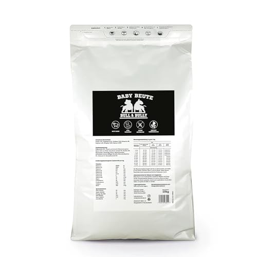 BULL & BULLY – Baby Beute 10 kg Hundefutter Trocken Getreidefrei – Trockenfutter & Hundeleckerli mit kleinen Kroketten für Welpen & kleine Hunde – Dog Food & Leckerlis mit viel Protein aus Beef