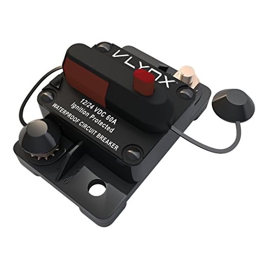 VLYNX QTY5 VCB60 Compatible with Shakespeare 12/24V Trolling Motor 60A Fuse Marine Circuit Breaker