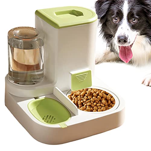 Comedero y bebedero 2 en 1 para mascotas, dispensador automático de alimentos para perros, dispensador automático de agua para gatos, dispensador de agua y alimentos para mascotas, comedero todo en