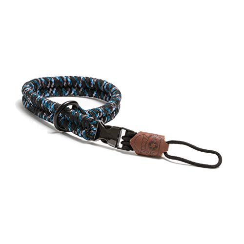 Handschlaufe The Claw, handgeflochten, Schnellverschluss, Paracord, Schwarz-Blau