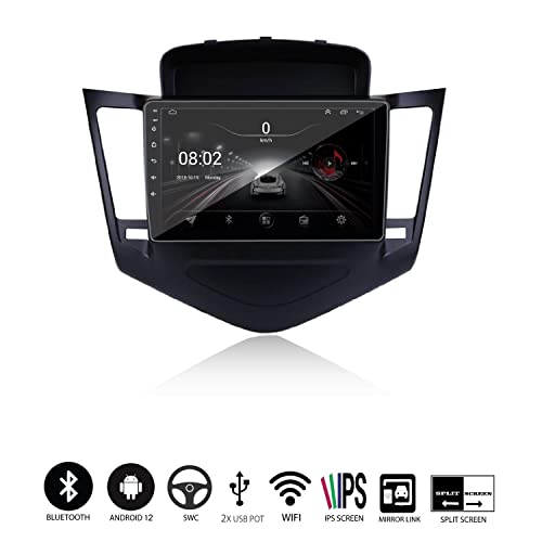 Image of AUTO SNAP 9 Inches 22cm Touch Screen Android 12 Gorilla Glass IPS Display Car Stereo with 2GB RAM /16 GB ROM GPS /Wi-Fi /Navigation /Steering Wheel Controls Mirror Link Compatible for Chevrolet Cruze