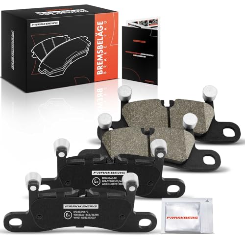 Frankberg Brake Pad Set incl. 4x Pads Rear Compatible with T.o.u.a.r.e.g 7P5 7P6 C.a.y.e.n.n.e 92A T.o.u.a.r.e.g Van 7P5 Replace# 7P0698451, 7P6698451