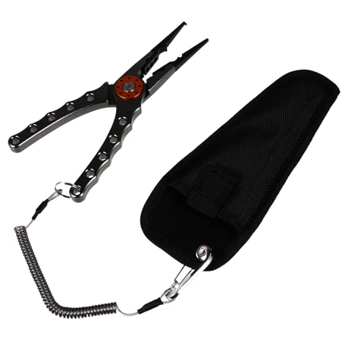 KOCKSHION Alicates de Pesca de Aleación de y Acero Inoxidable Multifunción para Cortar Línea y Remover Anzuelos, para Pesca al Aire Libre en Agua y Salada