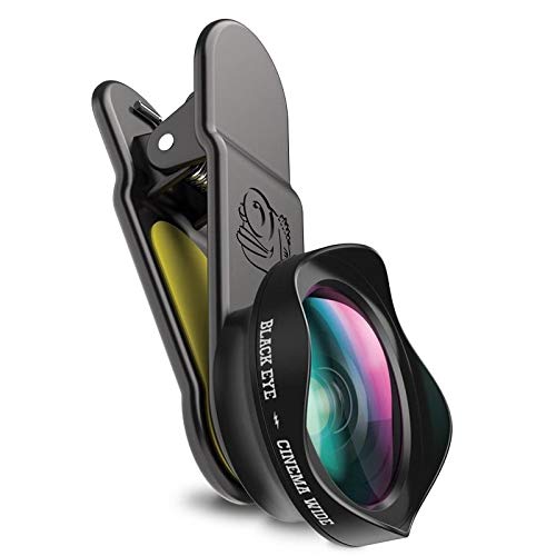 BLACK EYE Mobile Phone camera Lens Pro Cinema Wide G4 - Distortionless 120° Wide Angle View - compatible with The Apple Iphone Xs Max/Xs/X/8 Plus, Samsung Galaxy S9+/S9/S8+/S8