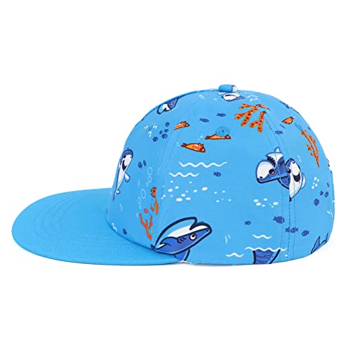 Durio Kids Sun Hat Adjustable Kids Hat Cute Kids Baseball Hat Breathable Kids Beach Hat Cute Sun Hat Kids Soft Kids Trucker Hat C Black Dinosaur One Size #TOP1