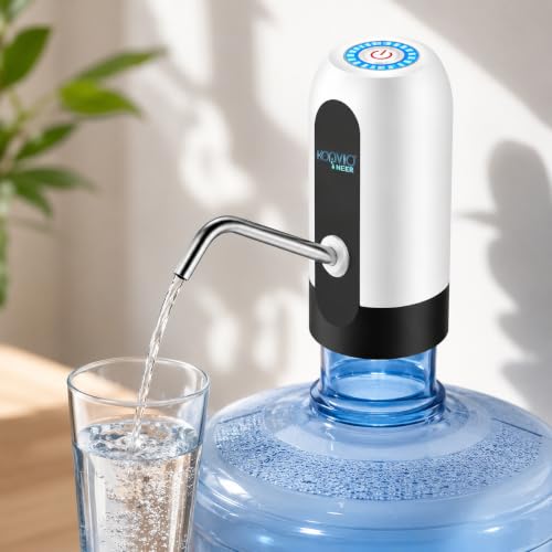 Image of KONVIO NEER Wireless Water Dispenser Pump Set of 2 for 20L Bottles | Rechargeable wireless water dispenser pumps with Type-C charging, food-grade design for easy 20L bottle water dispensing.