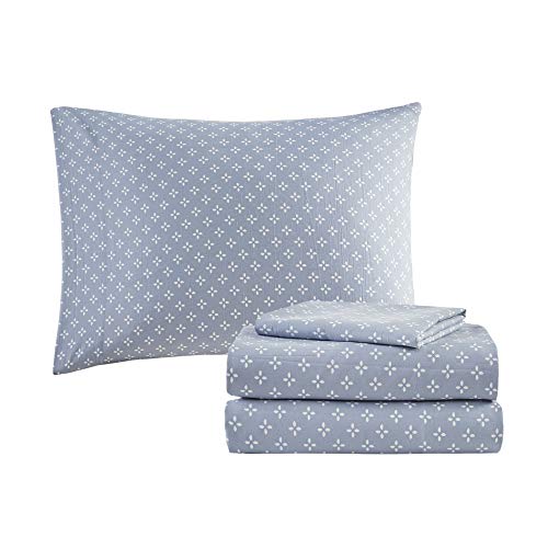 Madison Park Essentials Cozy Bed in a Bag Reversible Comforter with Complete Sheet Set - Modern Botanical Print All Season Cover, Shams, Decorative Pillow, King(104"x92"), Blue 8 Piece by Madison Park - Image 4