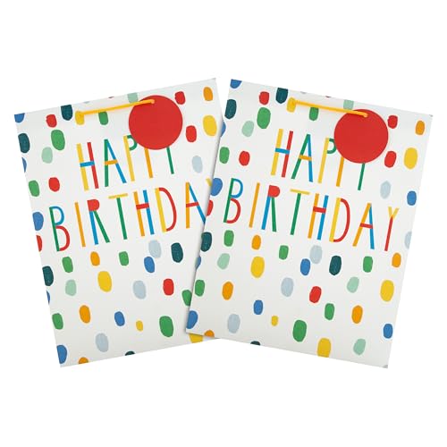 Hallmark Birthday Gift Bag Bundle - 2 Large Gift Bags in 1 Bright Colourful Design - Image 4