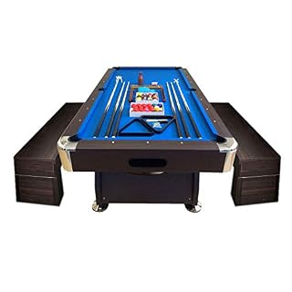 Simba billard 8 pieds Vintage Blue, bancs conteneurs