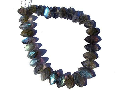 Perles de Labradorite Marquise Facettée pour Créer vos Bijoux Bohèmes