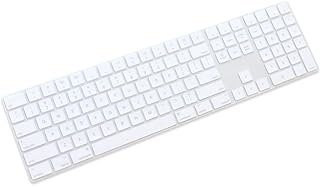 Silicone Keyboard Cover Ultra Thin Keyboard Skin for Apple Magic Keyboard with Numeric Keypad A1843 MQ052LL/A Released in 2017 (US English Layout) -Clear