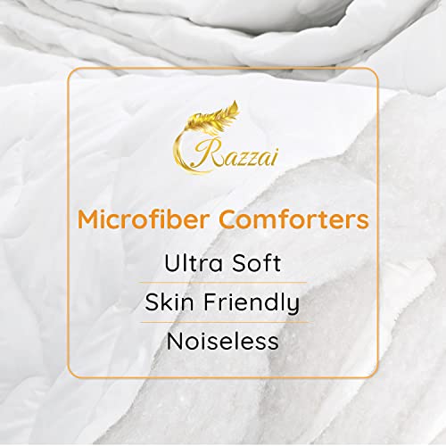 Image of Razzai Restful Sleep Microfiber Summer Season Ac Comforter 220 GSM (90 inch x 90 inch Inches /228cm x 228cm) - Queen Size Comforter|Beige|