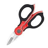 VOLTGY- Tijeras Electricista con Pelacables Profesional con cuchilla de Acero Inoxidable y Mango Ergonómico.