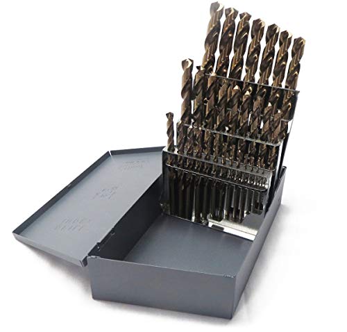 Super Brands Topline Drill Bit Set M42 Cobalt Fractional 1/16-1/2" 29pcs Huot Index