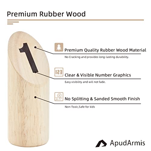 Apudarmis Wooden Tossing Game Set, Numbered Block Toss Games Set With Scoreboard & Carrying Case - Outdoor Lawn Backyard Beach Game For Kids Adults Family #TOP1