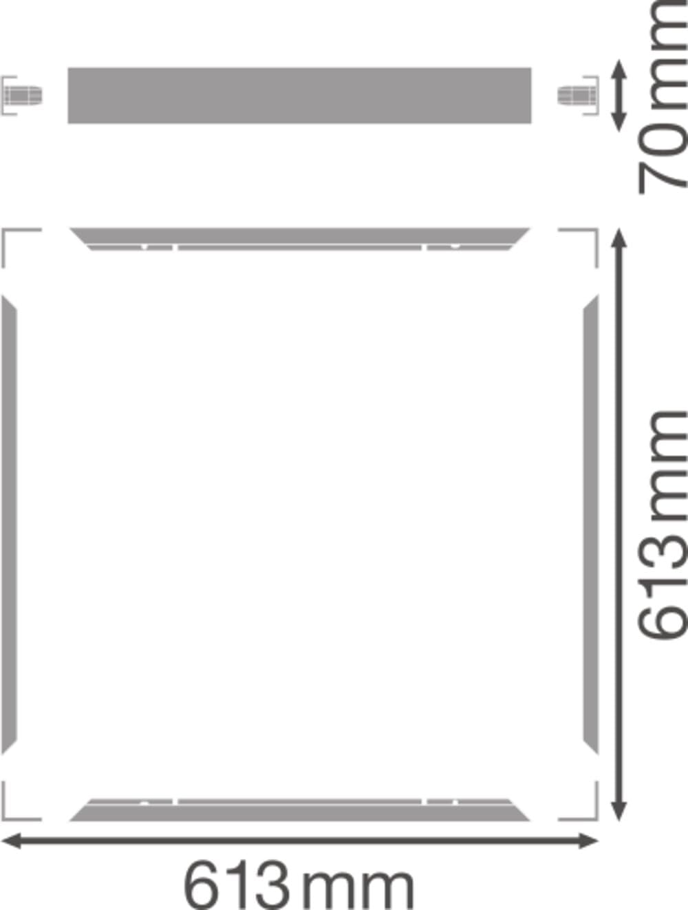 Ledvance Panel-Leuchte LED: für Decke, SURFACE MOUNT KIT VALUE, 1-er-Pack, weiß, one size