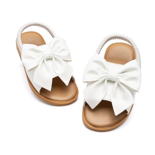 Image of Toddler Girls Sandals Little Girl Summer Flat Sandal Baby Open Toe Outdoor Beach Holiday Dress Shoes