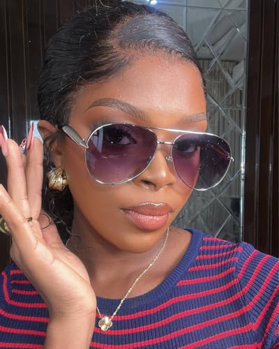 Retro Gold Aviator Sunglasses for Women Men Trendy Oversized Fashion Metal Frame Oval Designer Inspired Dupe Shades3