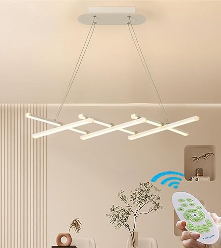 Lampe suspendue LED linéaire pliable pour table à manger et salon chaleureux