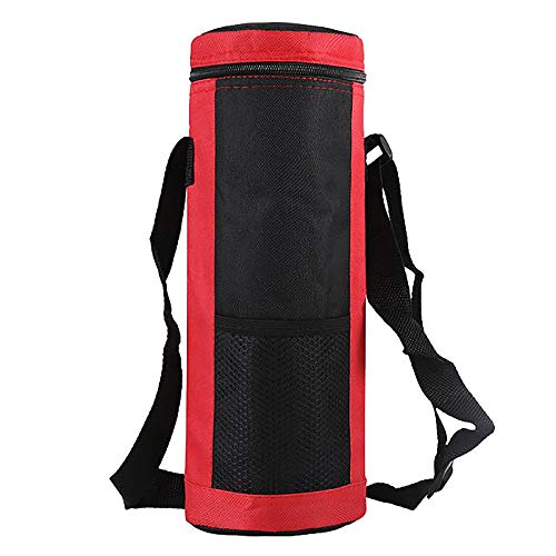 XIAOJUN Bolsa Tote Cooler para Botella de Agua Bolsa Universal para Botella de Agua Bolsa Térmica Refrigerada de Alta Capacidad Senderismo al aire libre, Rojo