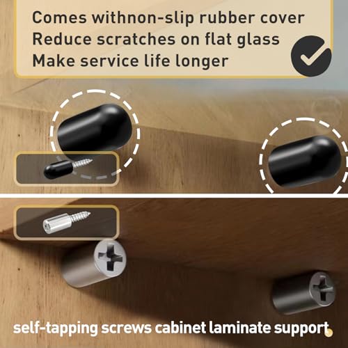 100 Pcs Self Tapping Screws Cabinet Laminate Support, Shelf Pins with Non-Slip Sleeve, Cabinet Shelf Pegs for Kitchen Utensils, Bookcases and Wardrobes, Fixed Support Self - Tapping Cross Screw by Iffitya - Image 7