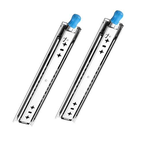 Glissières de tiroir haut de gamme à billes 550 mm avec serrure robuste en acier argent