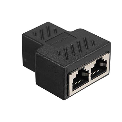 Docooler RJ45 Splitter Adapter Connector 1 a 2 Portas Femininas para CAT 5 / CAT 6 / CAT 7 LAN Ether