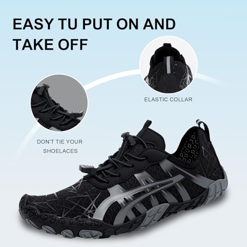 Image of ELETON Barefoot Shoes Women Men Footwear, Wide Toe Box Hiking Zero Drop Non-Slip Quick-Dry River Boat Pool Beach Water Shoes, Lightweight Swimming Running Walking Sneakers Unisex