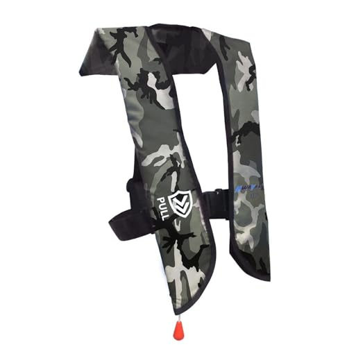 Image of Manual Inflatable Life Jacket for Adults| Supports up to 330 lbs