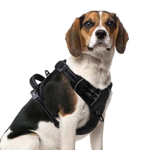 PUPTECK No Pull Dog Harness Medium Sized, Adjustable Reflective Dog ...